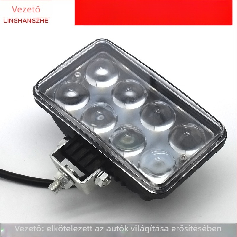 Autó LED reflektor, 24W, univerzális 12–80V, fényáram 3000 lm, LED 3030, alumíniumötvözet + akril lencse