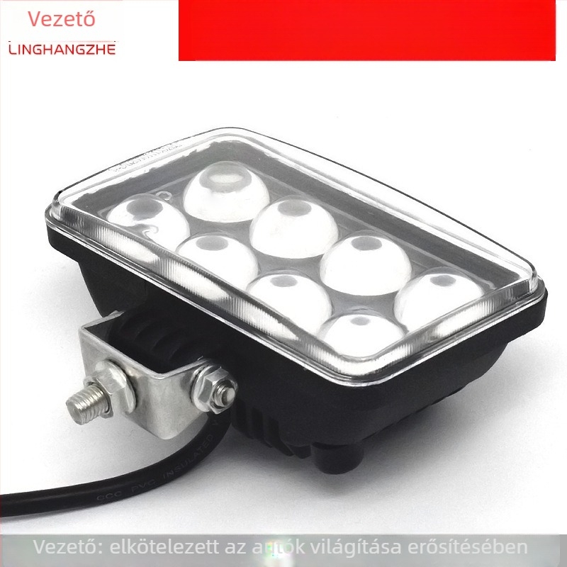 Autó LED reflektor, 24W, univerzális 12–80V, fényáram 3000 lm, LED 3030, alumíniumötvözet + akril lencse