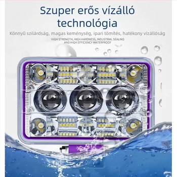 24V-os LED első fényszóró elektromos járművekhez, vízálló, 3000 lm, Laser Cannon stílus