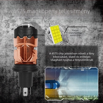 CAMOTO LED H4 autó- és motorkerékpár fényszóró, 55W, 12V, 13000LM, IP68