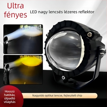 Autó LÁZER spotlámpa nagy lencsével - 65W, 12-24V, IP67, 9653 lm, Taihongrui-laser cannon P20
