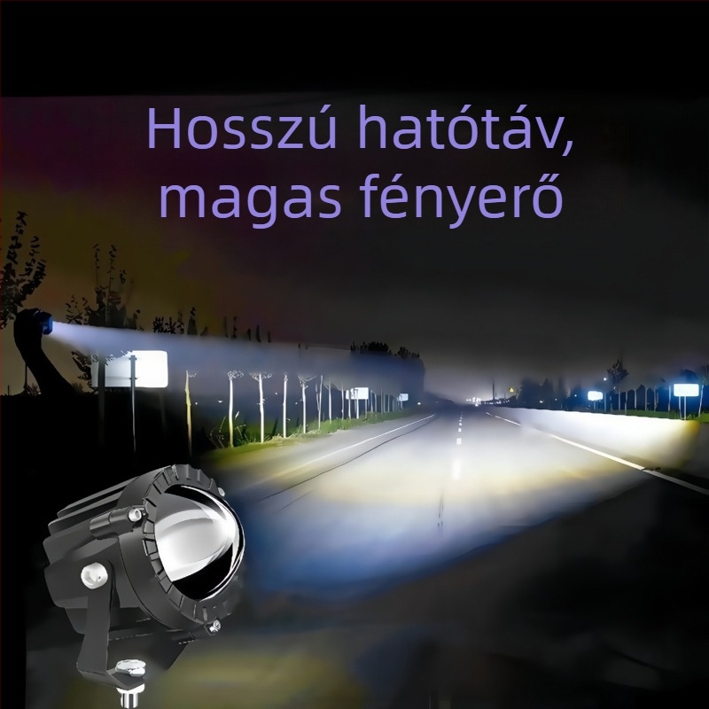 Autó LÁZER spotlámpa nagy lencsével - 65W, 12-24V, IP67, 9653 lm, Taihongrui-laser cannon P20