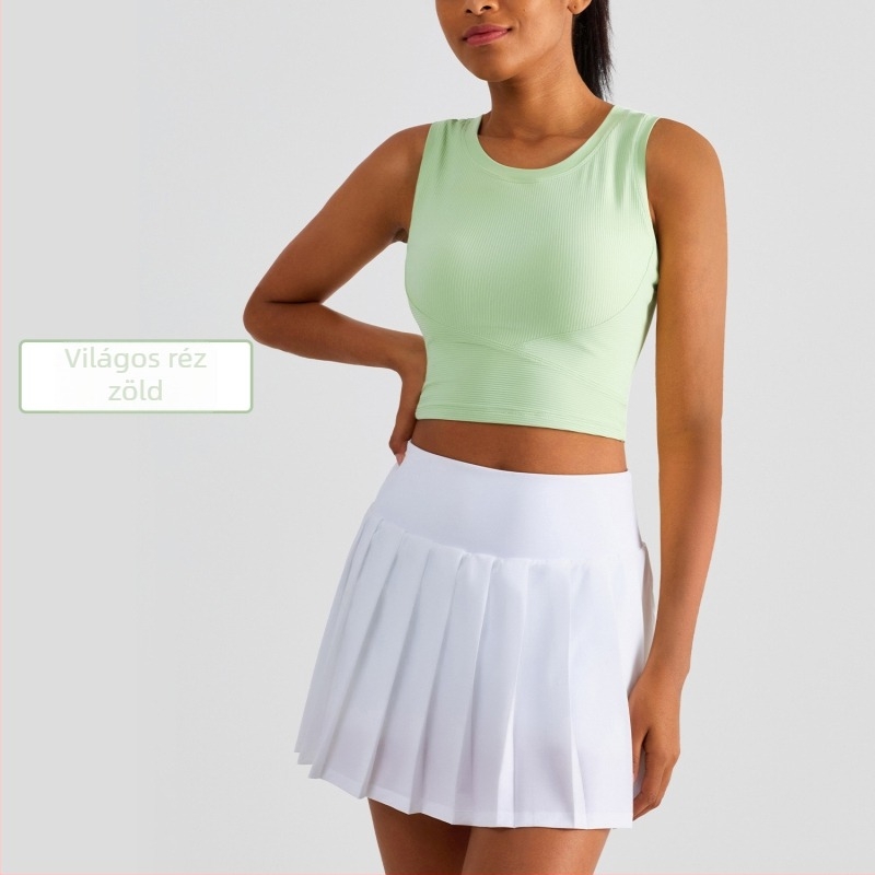 Jóga felső melltartó betétekkel - légáteresztő, fix kosár, ütéscsillapító, karcsú szabású