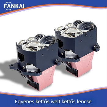 FANKAI autó LED fényszóró négyzetes tükrössel, kettős lencsével, nagy fényerő, integrált magas és alacsony fénysugár, 97W