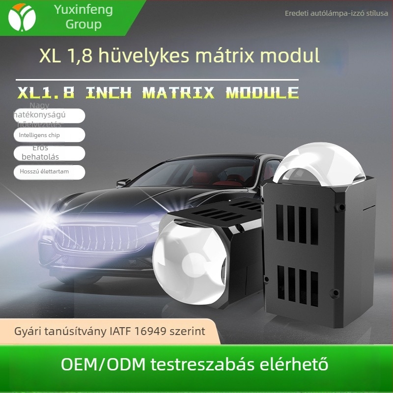 1,8 colos mátrix modulú LED fényszórók lézerlencsével, eredeti autóhoz, távol- és közelfény frissítés, ultra fényes vetítés