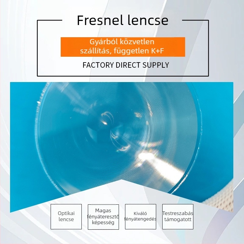 Fresnel lencse fókuszhoz – sík Fresnel lencse lézeres vágással, márka Fanco