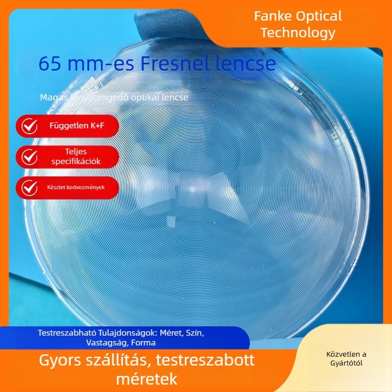 Fresnel lencse fókuszhoz – sík Fresnel lencse lézeres vágással, márka Fanco