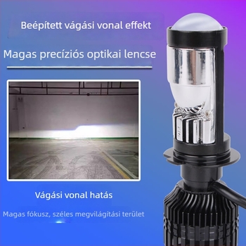 LED autó lámpa bifokális lencsével, H4/H7 kompatibilis, 12V, IP67, 3800 lm