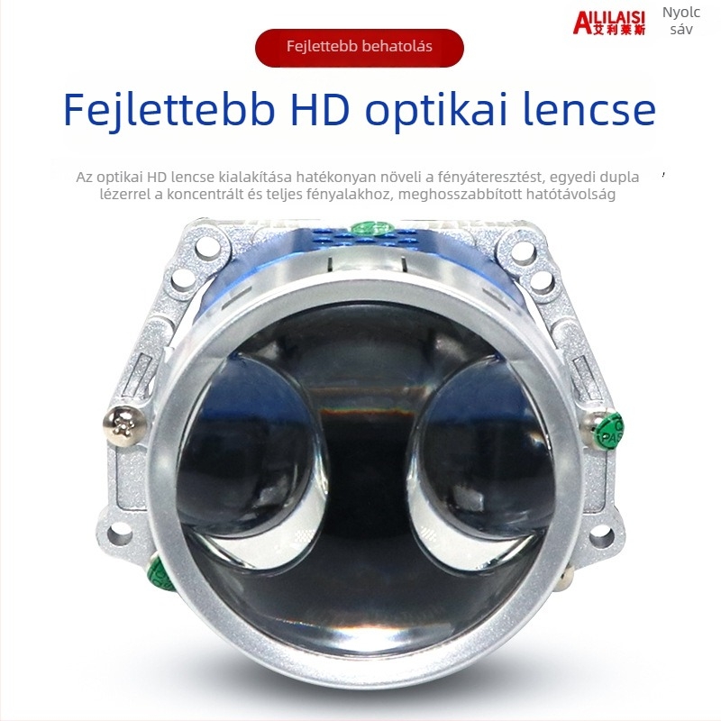 Autó LED fényszórókészlet kettős lencsével és kettős fénykibocsátással, univerzális illeszkedés, 105W, 12V, 50 000 óra élettartam