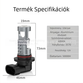 Lencseszerű LED fényszóróizzó H11, 9005 és 9006 (HB3/HB4) – Plug-In, 12V, 25W