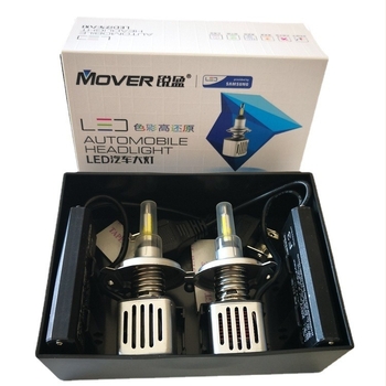 F3 LED autó lámpa, négy oldalas LED elemekkel, kettős lencse, kompatibil H1/H7/H4, 12V, 26W