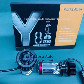 Autó LED-fényszóró Bi-Xenon lencsével, Y8-H4 – 40W, 12V, IP68, 5600 lm, univerzális kompatibilitás, élettartam 50000 h