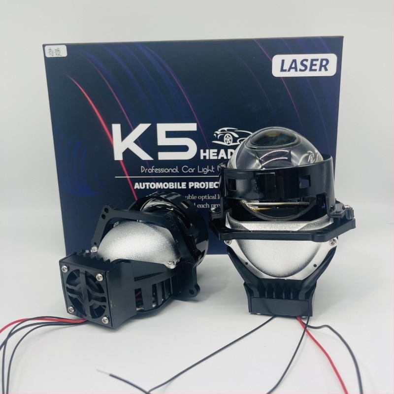 K5 3 hüvelykes univerzális LED-fényszóró autókhoz és motorkerékpárokhoz, bi-optikai lencsével, közvetlen lézerrel, magas és alacsony fényerővel