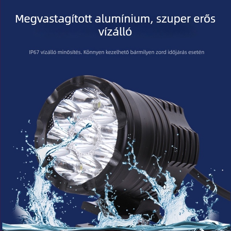 Kilenc LED-es fényszóró motorkerékpárokhoz, autókhoz és elektromos járművekhez