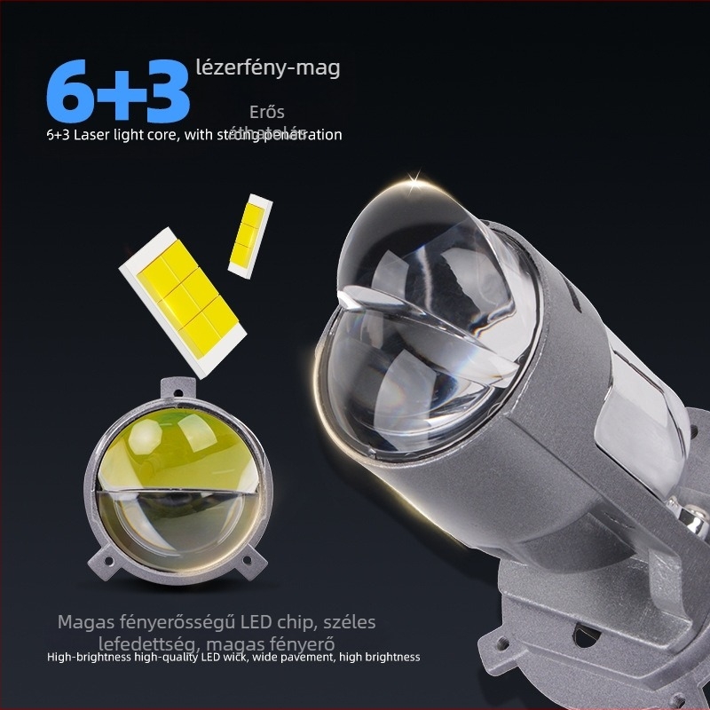 H4 LED Mátrix Fényszóró Lencsével, 6200 lm, 12 V, 31 W, IP67, autó és motor számára