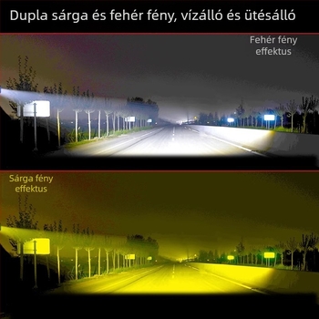 LED off-road reflektor autókhoz, négylencsés objektív, nagy fényerő, külső világítás, szerelés nélkül