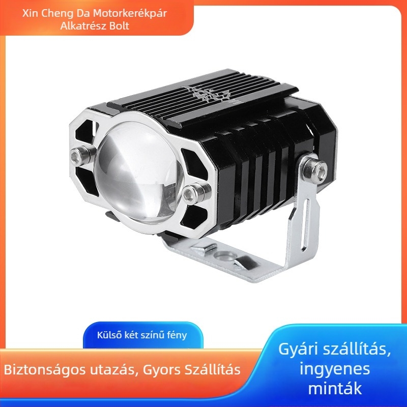 Első LED fényszóró motorkerékpárhoz és elektromos autóhoz, vízálló, 12W, 12-80V, repülőgép-alumínium, Cyclops Lights