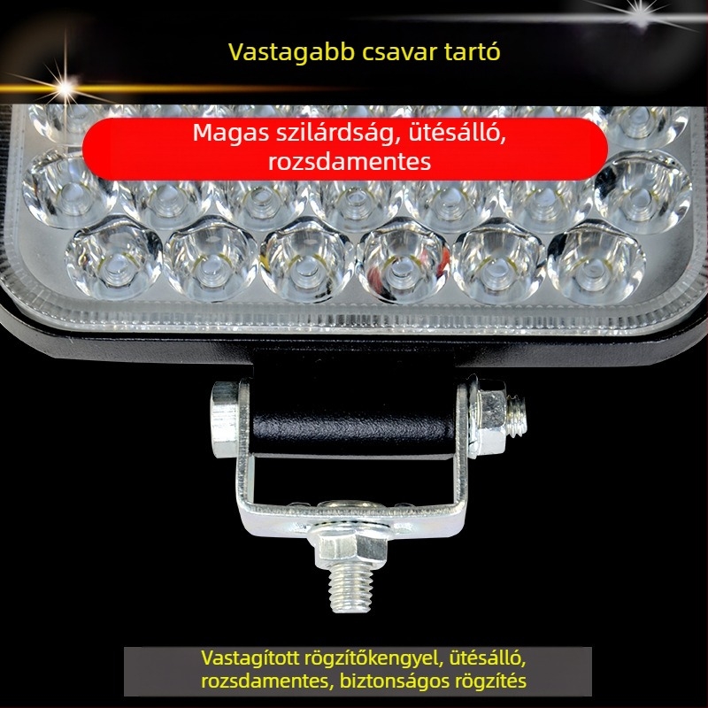 Cree LED Multi-bead reflektor teherautók, triciklisek és motorkerékpárok számára — 216W, 12–24V, öntött alumínium ház