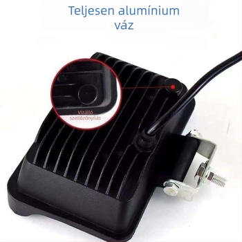 Xiangtai Aurora 12-24V-os magas teljesítményű LED-reflektor mérnöki járművekhez, targoncákhoz és teherautókhoz — első lámpa, ködfény funkció, IP67, Cree LED, 105W