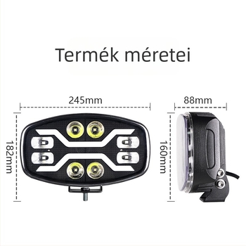 Kamion LED fényszórók – nagy teljesítményű, 120W, 12-80V DC, IP67, alumínium ötvözet burkolat/PMMA lencse, élettartam 30000 óra