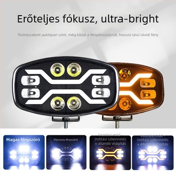 Kamion LED fényszórók – nagy teljesítményű, 120W, 12-80V DC, IP67, alumínium ötvözet burkolat/PMMA lencse, élettartam 30000 óra