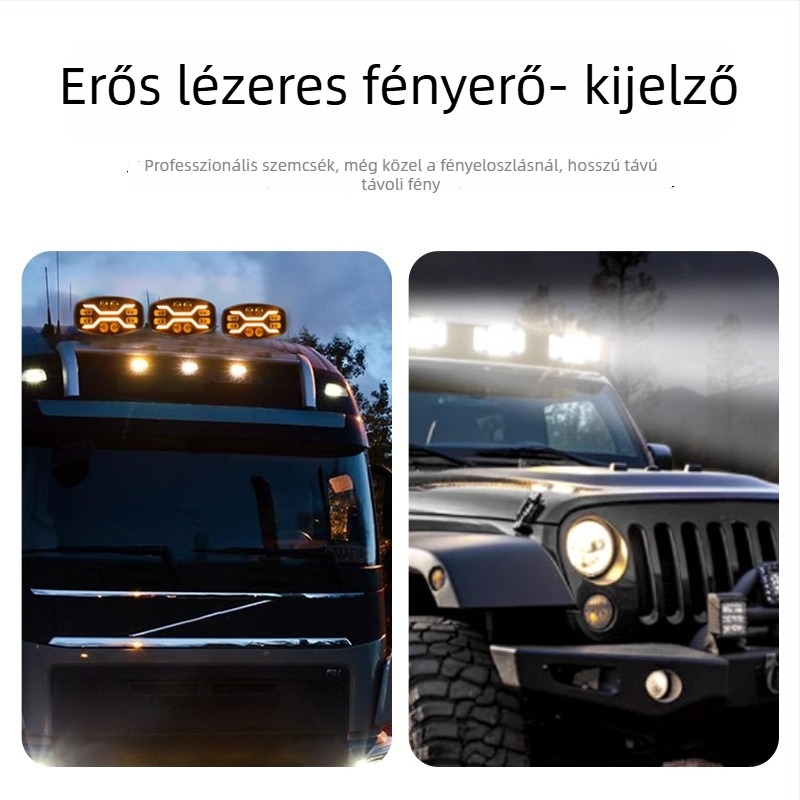Kamion LED fényszórók – nagy teljesítményű, 120W, 12-80V DC, IP67, alumínium ötvözet burkolat/PMMA lencse, élettartam 30000 óra