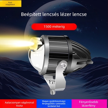 Xinluoer kettős fókuszú lézerfény – autó lámpa lencsével, 60W, 12V, alumínium ház, általános célú