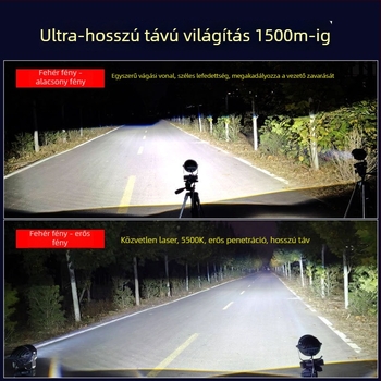 Xinluoer kettős fókuszú lézerfény – autó lámpa lencsével, 60W, 12V, alumínium ház, általános célú