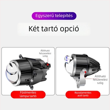 Xinluoer kettős fókuszú lézerfény – autó lámpa lencsével, 60W, 12V, alumínium ház, általános célú