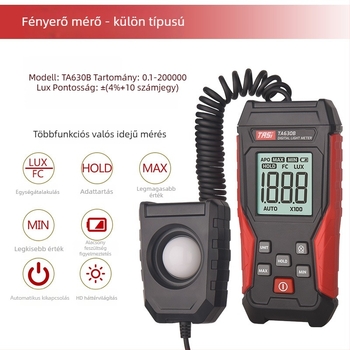 TASI osztott luxmérő, nagy pontosságú fotométer, akkumulátoros működés