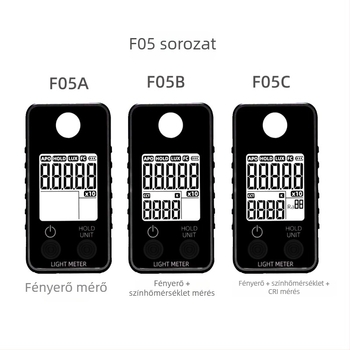 SUPTOOL integrált mini fénymérő teljes spektrumú megvilágítás, színhőmérséklet és CRI mérésekhez; 2x AAA elemről működik