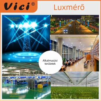 Vici Digitális Fényerősségmérő, Hordozható Luxmérő és Fotométer, Modell Lx1332b