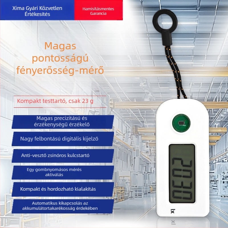 AS803A Magas pontosságú fénymérő – Luxmérő, fényáram és fényintenzitás mérése, otthoni használatra