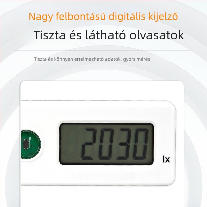 AS803A Magas pontosságú fénymérő – Luxmérő, fényáram és fényintenzitás mérése, otthoni használatra