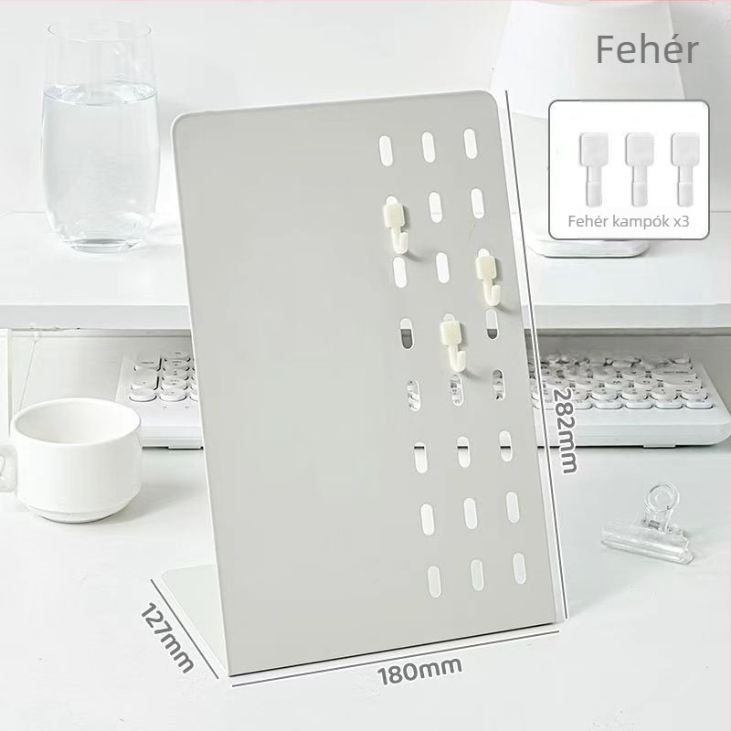 Asztali mágneses ív alakú jegyzet tábla – vasból, egyszerű és modern stílusú, más megmunkálás; diplomaosztóra ideális ajándék kollégáknak, barátoknak és évfolyamtársaknak.