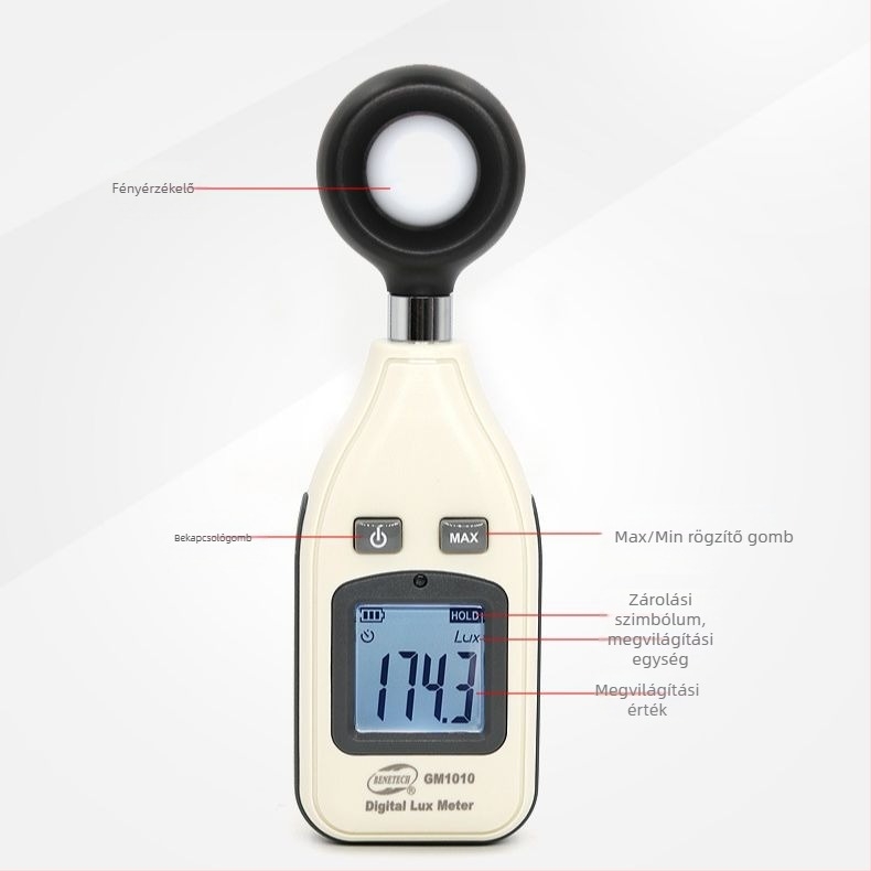 Benetech GM1010 Luxmérő – Nagy pontosságú fénymérő