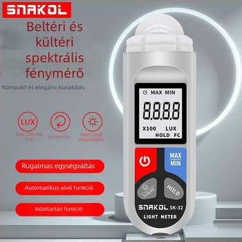Sneco Digitális Fényerősségmérő, Hordozható Otthoni Fénymérő, Fotométer