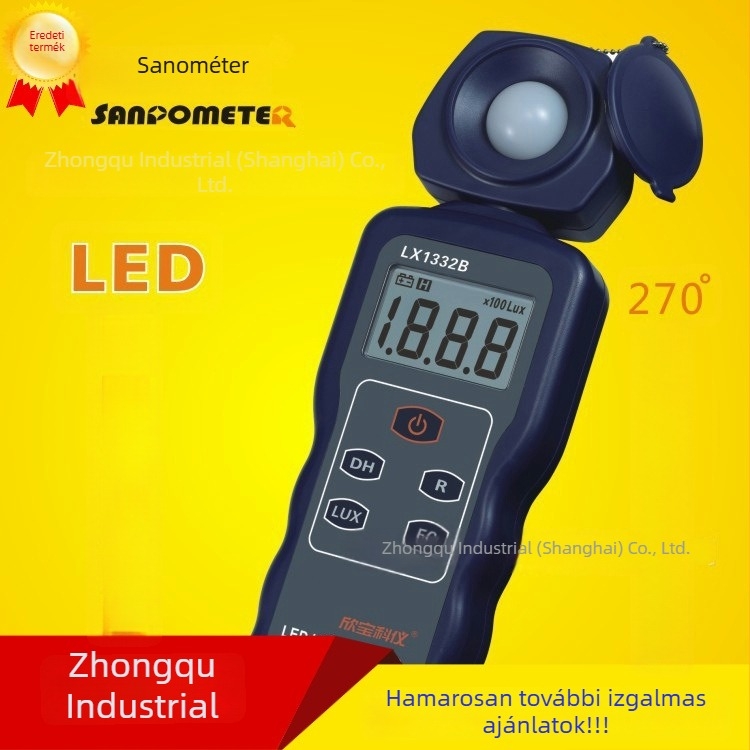 Sampo/Xinbao LX1332B luxmérő, kézi zsebméter, 200 000 lux, színes fény mérése