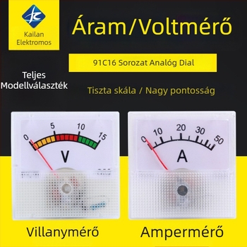 Magas hőmérsékletnek ellenálló feszültség- és árammérő eszköz mutató ampermérővel, modellek 91L16/91C16