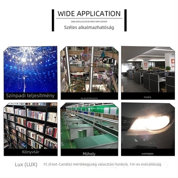 BSIDE nagy precizitású digitális luxmérő üvegházi növényekhez, kézi, akkumulátorról működik