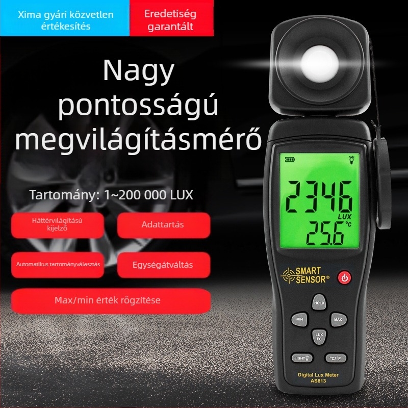 Hema AS813 fotométer a megvilágítás mérésére, illuminométer