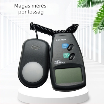 Szétválasztott típusú digitális fénymérő megvilágítás mérésére, LED detektor, modell LX1010B, 9V tápegység