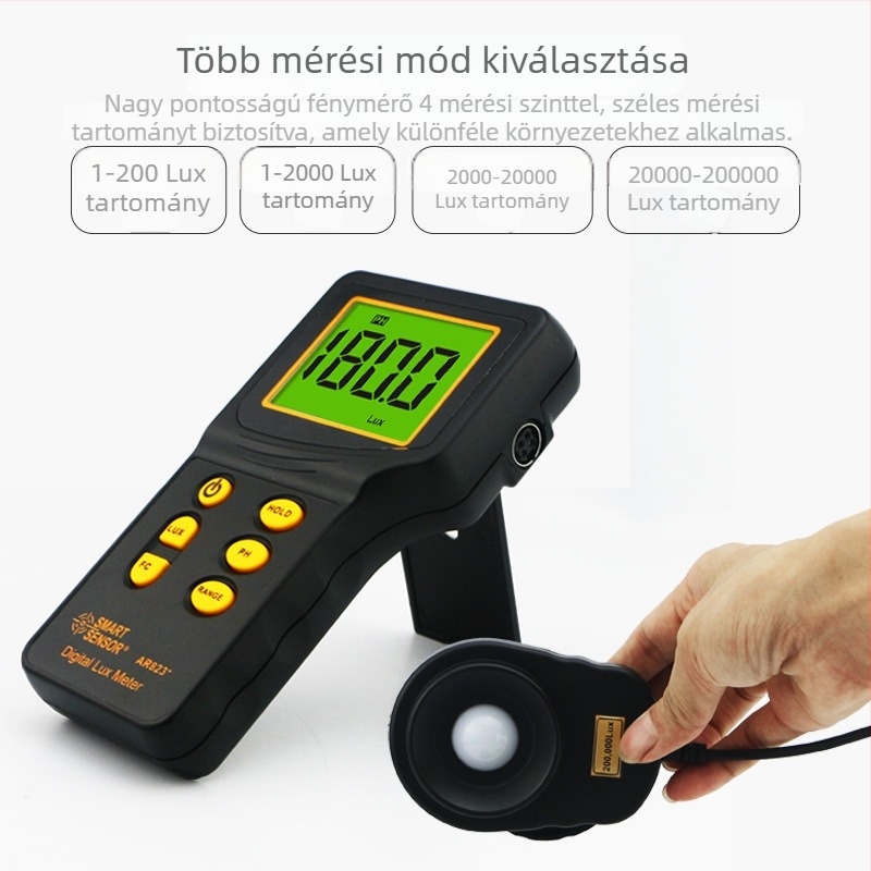 Xima AR823+ szétválasztott típusú, nagy pontosságú fotométer a fényerő méréséhez Smart Sensor