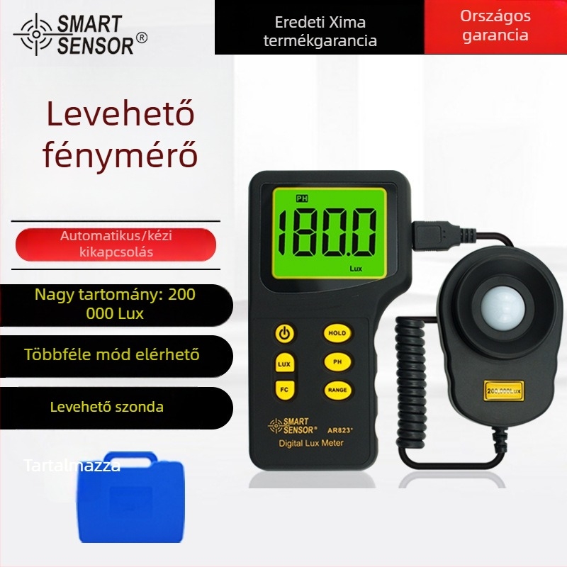 Xima AR823+ szétválasztott típusú, nagy pontosságú fotométer a fényerő méréséhez Smart Sensor