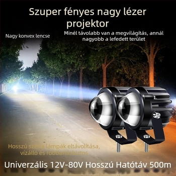 Gépjármű LED reflektor magas fényerősséggel, ultranagy látószögű lencsével, LED fényforrás 1W, 12–24V, univerzális teherautókhoz