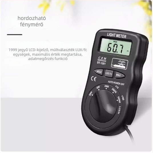 Cem Huashengchang DT-1301 világosságmérő és spektrofotométer belső megvilágítás mérésére
