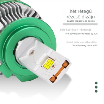 LED autófejlámpa, 250W, 12-24V, IP67, 10000 lm, kompatibilis H1/H4/H7/H11/9005/9006/9012