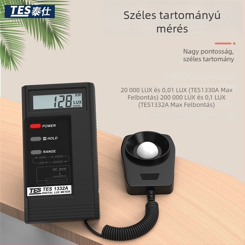 Taishi Tes-1330A/1332A/1334A digitális világosságmérő Lux/Fc fotométer
