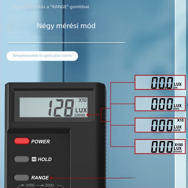 Taishi Tes-1330A/1332A/1334A digitális világosságmérő Lux/Fc fotométer