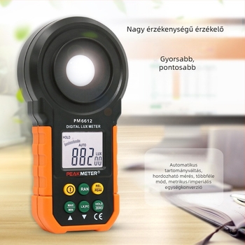 PeakMeter Huayi Digitális Luminométer PM6612 – Hordozható Fényességmérő ZX